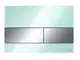 TECE-TECEsquare-WC-Betaetigungsplatte-Zweimengentechnik-Glas-mintgruen-glaenzend-Tasten-Chrom-glaenzend-9240805 gallery number 1